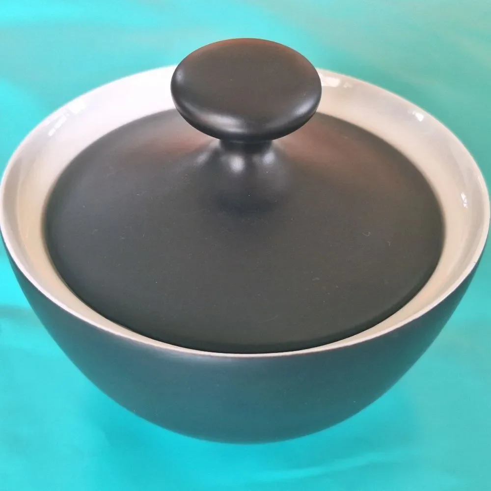 Espana Noche Block Bidasoa Demitasse/Tea Serving Pieces Spain VTG Black Matte